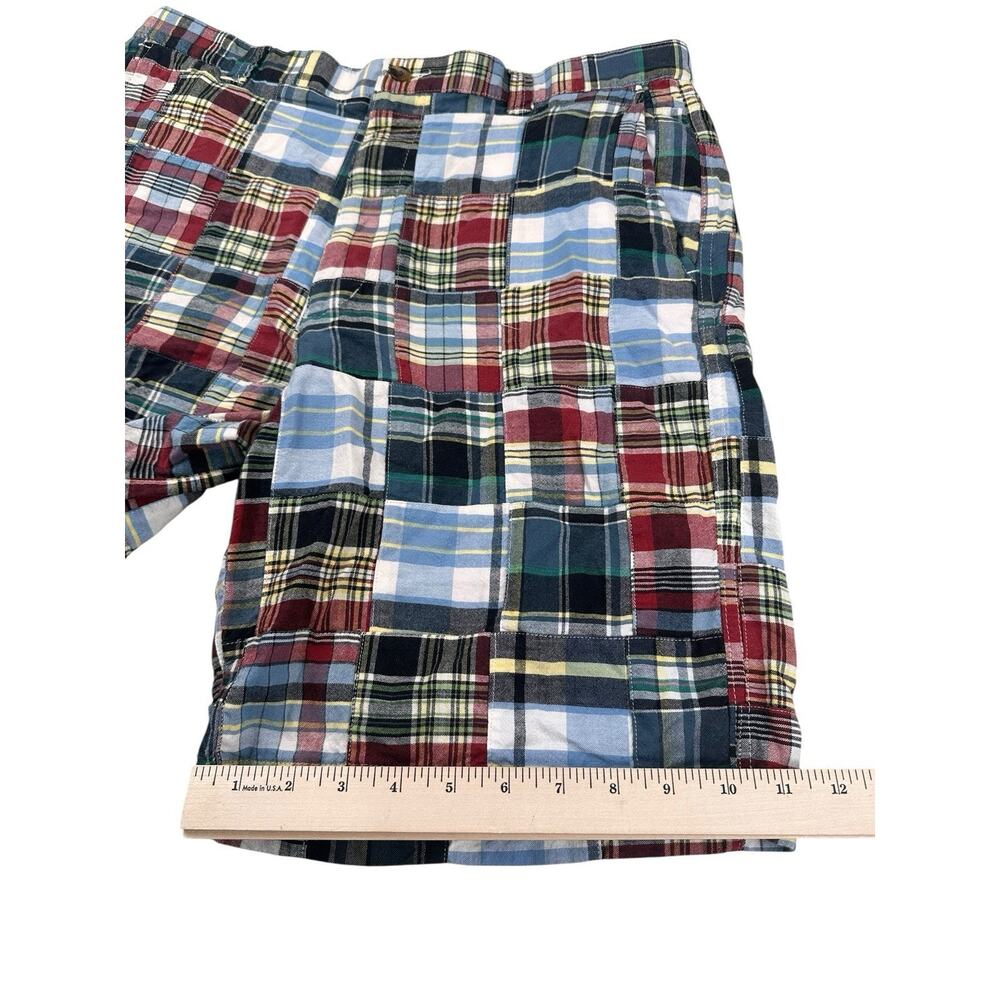 CLUB ROOM Patchwork Shorts Mens 34 Indian Madras Plaid Colorful Cotton Beach - Picture 7 of 10